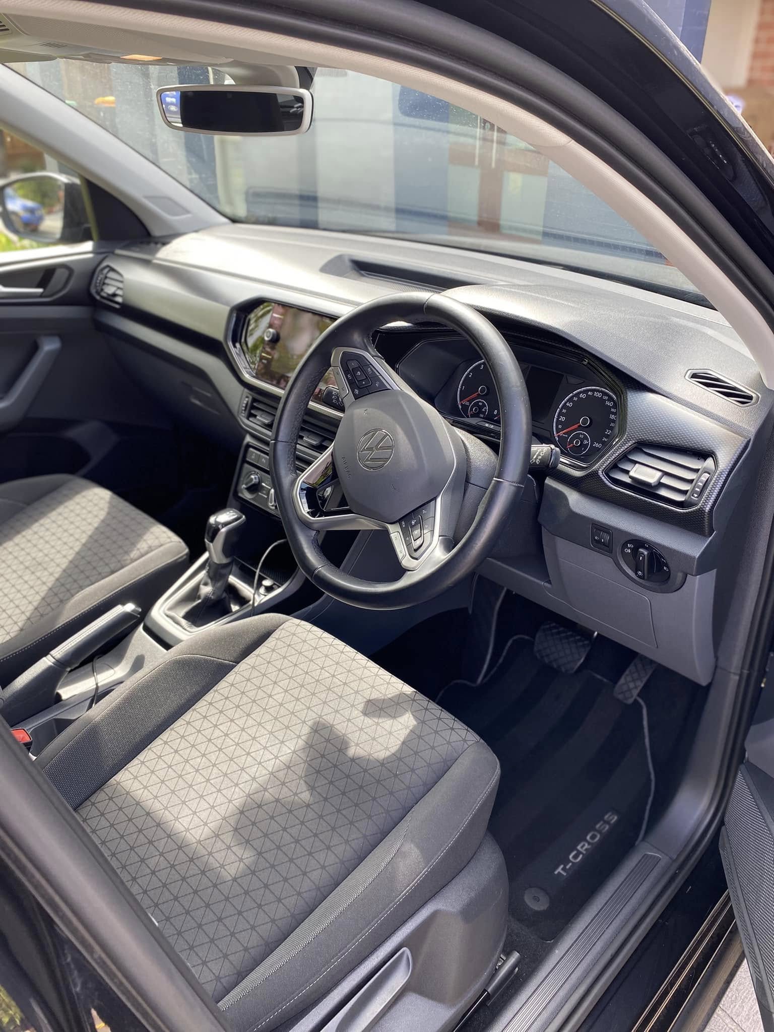 VW T-Cross interior after detailing