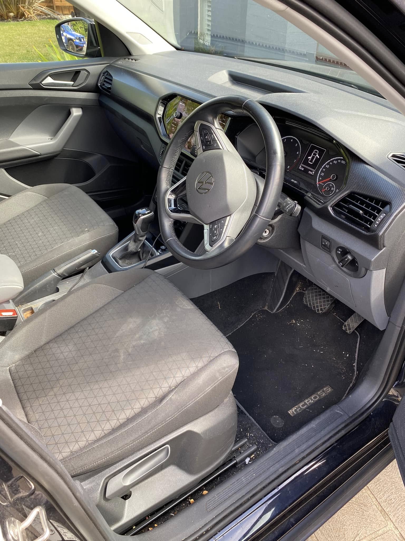 VW T-Cross interior before detailing
